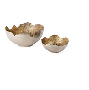 Fancy table centerpiece chocolate bowl in ornate metal finish for pooja or home decoration ideas - Product Image 4