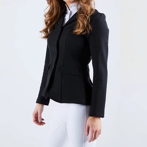Vestes d'équitation pour femmes toutes saisons, chemise d'entraînement à manches longues avec fermeture éclair pour veste d'équitation, vêtements de sport - Product Image 1