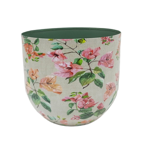 Ensemble de 3 pots de fleurs ronds en fer émaillé, design unique, petite taille, attrayants, pour la décoration intérieure et extérieure, parmi les plus vendus - Product Image 1