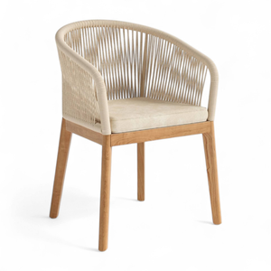 Sillas Acolchadas de Madera de Teca de Estilo Moderno para Exteriores, Conjuntos de Ocio y Decoración de Muebles para Exteriores - Product Image 6