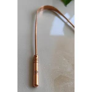 Reusable Copper Tongue Cleaner Eco Friendly <b>Tool</b> for Bacteria Removal Fresh Breath and Oral Hygiene at Wholesale Price - Product Image 4