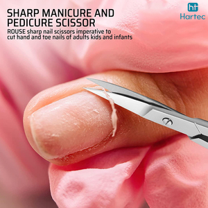Tijeras de Manicura de Acero Inoxidable Curvadas con Mango de Acero, Punta Extra Fina, Buen Proveedor, Servicio OEM, Crea tu Propio Diseño, Nuevo Producto - Product Image 5