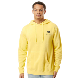 Sweat-shirt à capuche unisexe en tissu pigmenté, poids moyen, doux et respirant, pour un confort décontracté et un style de vie actif - Product Image 1