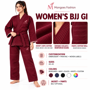 Uniformes de Jiu Jitsu MANGOES FASHION, Corte Moderno Personalizado, Cómodos, Transpirables, 100% Poliéster/Algodón, Unisex, Duraderos - Product Image 6