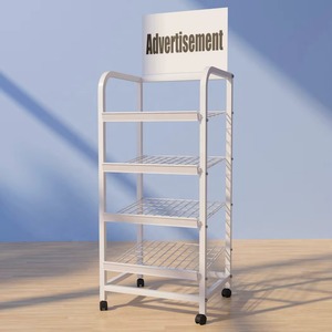Factory Custom Modern Heavy Duty Vertical Floor Standing Supermarket & Convenience Store Baked Metal Solid Display <b>Rack</b> - Product Image 3