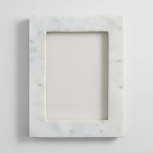 Cadre photo élégant en marbre blanc fait main, pierre naturelle de luxe pour la décoration de la maison, du bureau et comme cadeau, avec support mural - Product Image 4