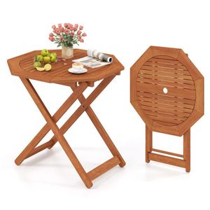 Tavolo da Patio Pieghevole Ottagonale con Foro per Ombrellone da 2 Pollici, Tavoli da Esterno per Comfort e Stile - Product Image 3