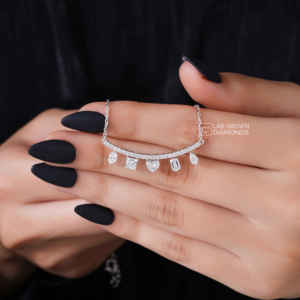 Colgante de Lujo de Plata S925 con Moissanita Corte Esmeralda para Mujer, en Formas de Corazón, Ovalada, Princesa, Pera, Redonda y Multiforma, Joyería de Calidad VS EF - Product Image 2