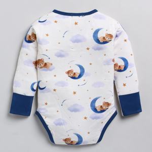 Body de manga larga de elastano de bambú orgánico de calidad superior ropa interior de bebé con estampado de ensueño - Product Image 2