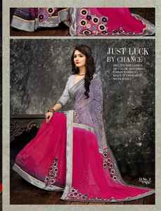 Sari elegante y moderno con blusa para mujer que le da un aspecto elegante en la oficina, bodas, fiestas, festivales, la vida diaria y en todas las ocasiones. - Product Image 5