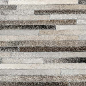 Tapis en cuir antidérapant lavable Tapis rayé abstrait épais fait à la main moderne pour la maison et l'extérieur - Product Image 1