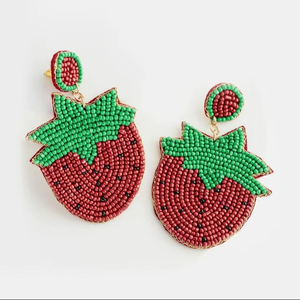 Pendientes tradicionales indios hechos a mano con cuentas de semillas, joyería de moda, pendientes multicolor para niñas al mejor precio. - Product Image 1