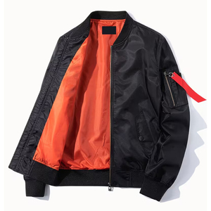 Chaqueta Bomber Unisex de Invierno, Estilo Urbano, Cuello Alto, Corte Regular, Manga Larga, Elegante y Cómoda para Exteriores - Product Image 4