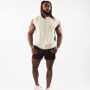 Cheap Custom <b>Logo</b> Muscle Fit Plain Men Tank Tops Sleeveless Workout 100% Cotton TankTop For Men - Product Image 2