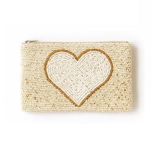 Pochette porte-monnaie et porte-cartes élégante en broderie perlée de perles de rocaille uniques, idéale comme cadeau - Product Image 2