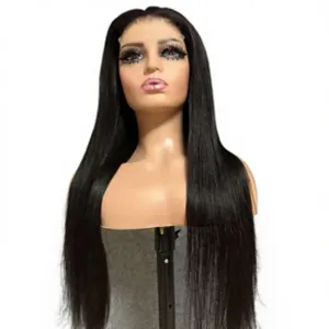 Perruque en cheveux humains ondulés brun foncé ombré, tendance, avec dentelle frontale HD invisible, sans colle, en cheveux vierges - Product Image 6