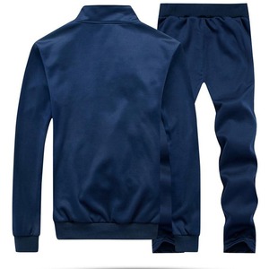 Trendy Men's Tracksuit Sets Zipper Design 100% Cotton Breathable Running Outfit Custom Logo Long Sleeve Tracksuits Set - Product Image 2