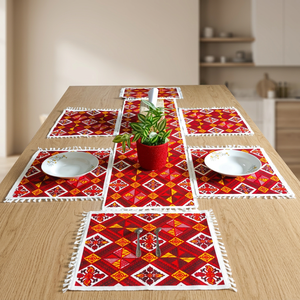 Chemin de table en jute naturel, fait main, écologique, décoration de table à manger, fabriqué au Bangladesh - Product Image 3
