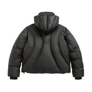 Custom <b>Men</b> Black <b>Puffer</b> <b>Jacket</b> Heavyweight Winter Parka Oversized Streetwear Tech Wear Minimalist High Quality Quilted Outwear - Product Image 2