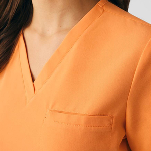 Ensemble de Blouse et Pantalon Médical Orange de Haute Qualité pour Femme, en Coton, pour Infirmière, Salon de Beauté, Hôpital - 2 Pièces - Product Image 5