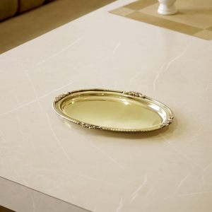 Plateau de service ovale en laiton Pital Thali, plat décoratif en laiton, plateau de service pour fruits secs et en-cas, décoration d'intérieur, cadeau - Product Image 3
