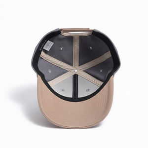 Gorra de Béisbol de Gamuza Premium con Logotipo Personalizado, Parche SAAR, Estilo Deportivo Urbano, Gris y Beige, Dos Tonos, Ajustable, Unisex - Product Image 6