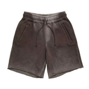 Shorts de estilo nuevo con lavado ácido, cordones ajustables en la cintura con puntas y bolsillos laterales, shorts vintage con lavado ácido para hombre, de calidad económica. - Product Image 1