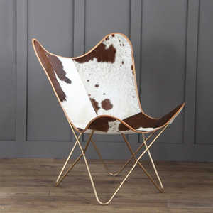 Premium Iron and Leather <b>Chair</b> in Black & <b>Tan</b> with Handmade Industrial Style Dining <b>Chair</b> with Strong Iron Frame at Wholesale - Product Image 1