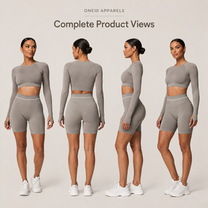 Women Solid Color Gym Shorts Yoga for Rib Workout Activewear Long Sleeve Crop <b>Top</b> High Waist Biker Shorts Seamless Gym Fitness - Product Image 4