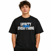 T-shirt imprimé DTF personnalisé 220GSM 100% coton, tee-shirt graphique surdimensionné streetwear OEM