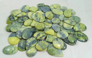 Serpentine Naturelle Cabochon En Gros Dos Plat À La Main Pierre En Vrac Designer Serpentine Pierres Précieuses En Gros Lot - Product Image 2