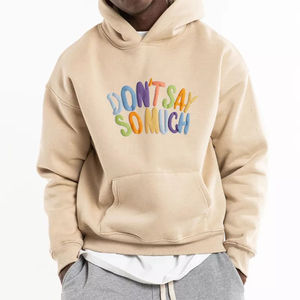 Sudadera con capucha de algodón grueso estilo streetwear, oversize, con efecto desgastado, con logo personalizado, para hombre, en oferta online, FORTLEO - Product Image 4