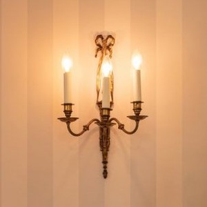 Lámpara de Pared de Lujo Estilo Candelabro Dorado, Aplique de Pared de Latón Barroco Vintage para Decoración de Hotel, Sala de Estar y Dormitorio - Product Image 3
