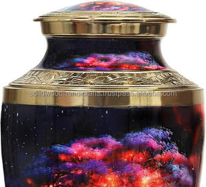 Urnes funéraires décoratives en laiton de haute qualité, faites à la main, pour hommes et femmes. - Product Image 3