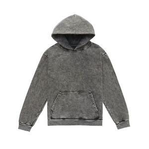 Sweat à capuche épais en coton premium, effet vieilli et délavé à l'acide, OEM, marque privée, vente en gros - Product Image 5