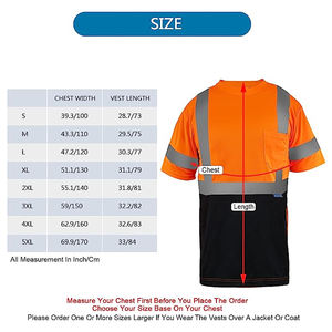 Camisetas de construcción para hombre con tiras reflectantes para mayor seguridad, mayor visibilidad en condiciones de poca luz y niebla, camisetas de manga larga de alta visibilidad. - Product Image 6