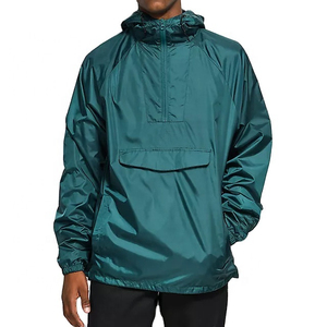SELF INDUSTRIES <b>Half</b> <b>Zip</b> Polyester Hooded <b>Men's</b> Winter <b>Jacket</b> Lightweight Breathable Windproof Casual Outdoor Pullover Outerwear - Product Image 3