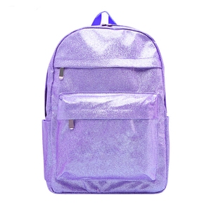 Sac à dos léger rose pailleté avec fermeture éclair style sport brillant arc-en-ciel et système de transport à sangles pour l'école (unisexe) - Product Image 4