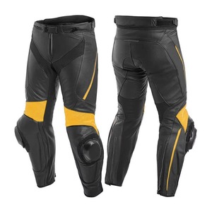 Pantalon en cuir pour motards, coupe slim, matériau haute résistance, logo personnalisé, qualité supérieure, marché de gros - Product Image 1