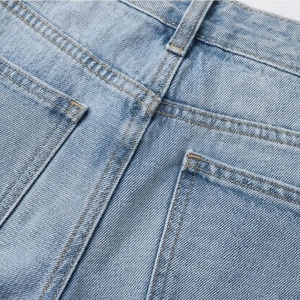 Shorts en jean d'été personnalisés avec sequins, déchirés, taille haute, tendance streetwear pour femmes - Product Image 5