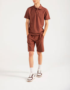 High Quality Customizable Hip Hop Style Men with Quarter Zipper Pocket 100% Cotton Loose Fit Printed <b>Design</b> polo shirt - Product Image 1