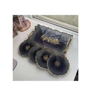 Plateau de service rectangulaire en résine époxy personnalisé en gros avec décorations artisanales, design côtier, qualité supérieure, pour usage mural - Product Image 5