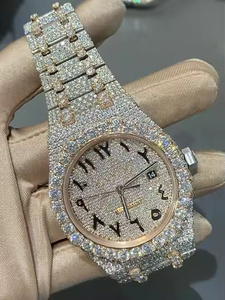 Royal Frost Ridge iced out Moissanite Quartz Watch for Men Premium Bling Luxury Timepiece Men with Clean Dial and Smooth Finish - Product Image 4