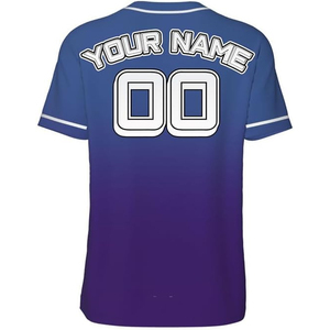 Maillot de baseball personnalisé OEM pour homme grande taille, respirant, séchage rapide, antibactérien, 2 boutons, 100% coton biologique, imprimé en sérigraphie - Product Image 4
