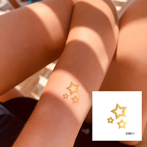 Venta al por mayor personalizado metálico tatuaje <span class=keywords><strong>temporal</strong></span> pegatina lámina de oro arte corporal impermeable Sexy Festival boda fiesta tatuaje - Product Image 5