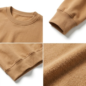 เสื้อสเวตเชิ้ตคอกลมโอเวอร์ไซส์สำหรับผู้หญิง สีพื้น แขนยาวทรงหลวม ผ้าฝ้ายถัก 100% ระบายอากาศได้ดี สไตล์ลำลองสำหรับฤดูใบไม้ร่วง - Product Image 6
