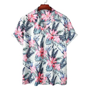 Chemises boutonnées pour hommes à impression personnalisée par sublimation, vêtements de plage d'été, anti-rides, séchage rapide, respirantes - Product Image 5
