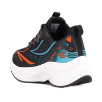 Chaussures de course noires pour hommes, baskets basses à lacets, respirantes, confortables et amorties