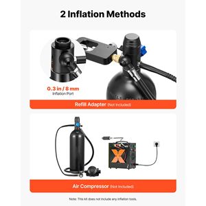 Tanque de Buceo Portátil de 1.9L, Cilindro de Respiración Subacuático Reutilizable, 35 Minutos de Tiempo de Buceo - Product Image 5
