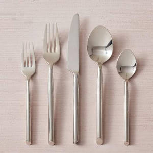 Luxury Minimalist Gold Plated Stainless Steel Flatware Set <b>Mirror</b> Polish Black Handle Dishwasher Safe Dinner Spoon Fork Knife - Product Image 2